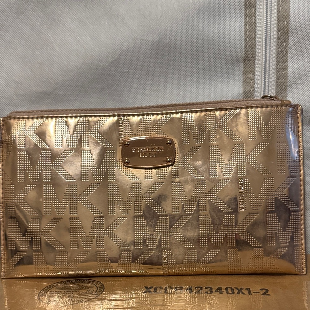 Michael Kors Metallic Gold Clutch